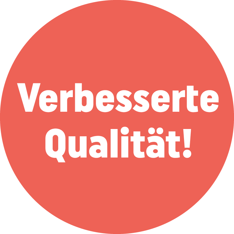 Störer "Verbesserte Qualität"